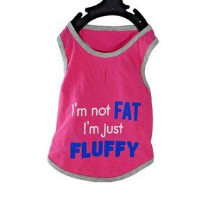 Bailey and Bella Couture Dog XS I'm Not Fat I'm Just Fluffy T-Shirt